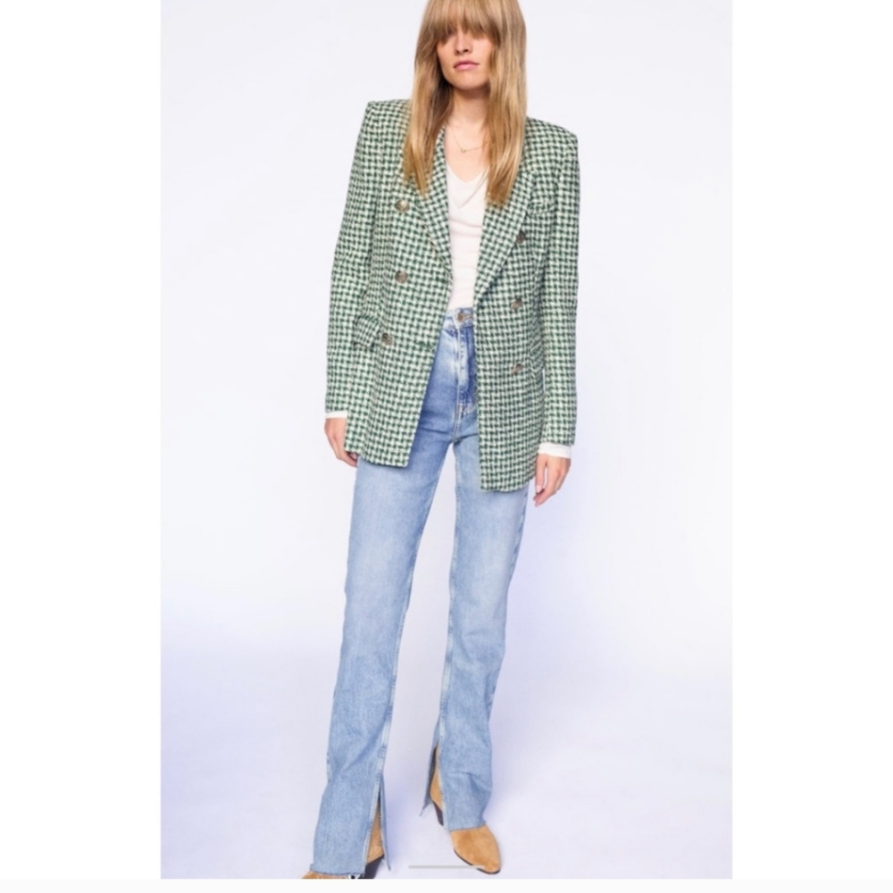 Zara Highrise Flared Side Split Jeans - image 2